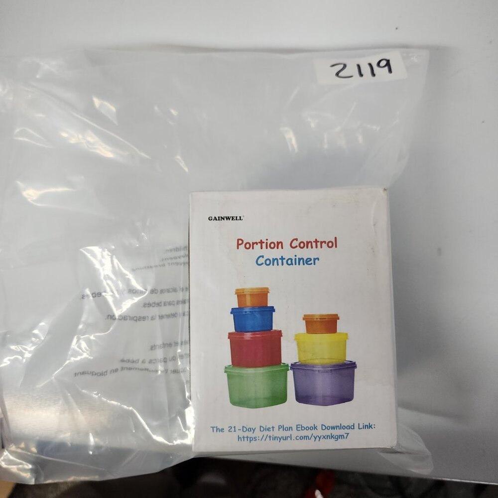 Portion Control Containers New In Box Go And Well Set Of 7 Containers With Lids - Picture 8 of 8
